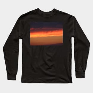 Firery Sunset-Available As Art Prints-Mugs,Cases,Duvets,T Shirts,Stickers,etc Long Sleeve T-Shirt